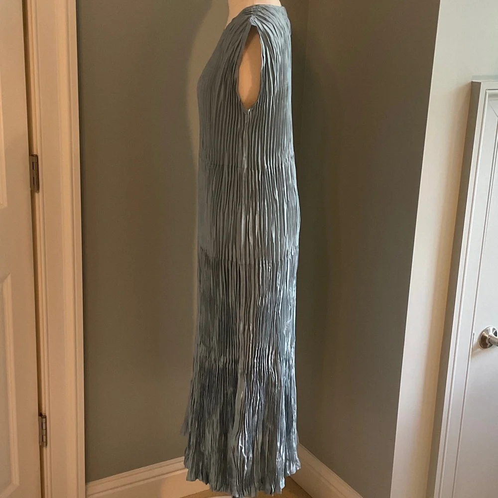 Eileen Fisher Dusty Blue Midi Dress - Picture 5 of 8